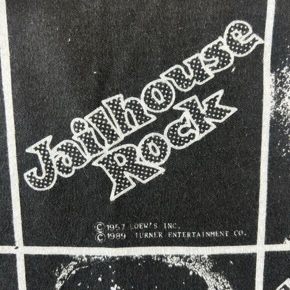 Vintage 90s Elvis Presley Jailhouse Rock AOP Sweatshirt Medium Liberty Flyer - Picture 9 of 13